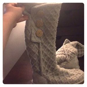 Beige sweater style Ugg boots